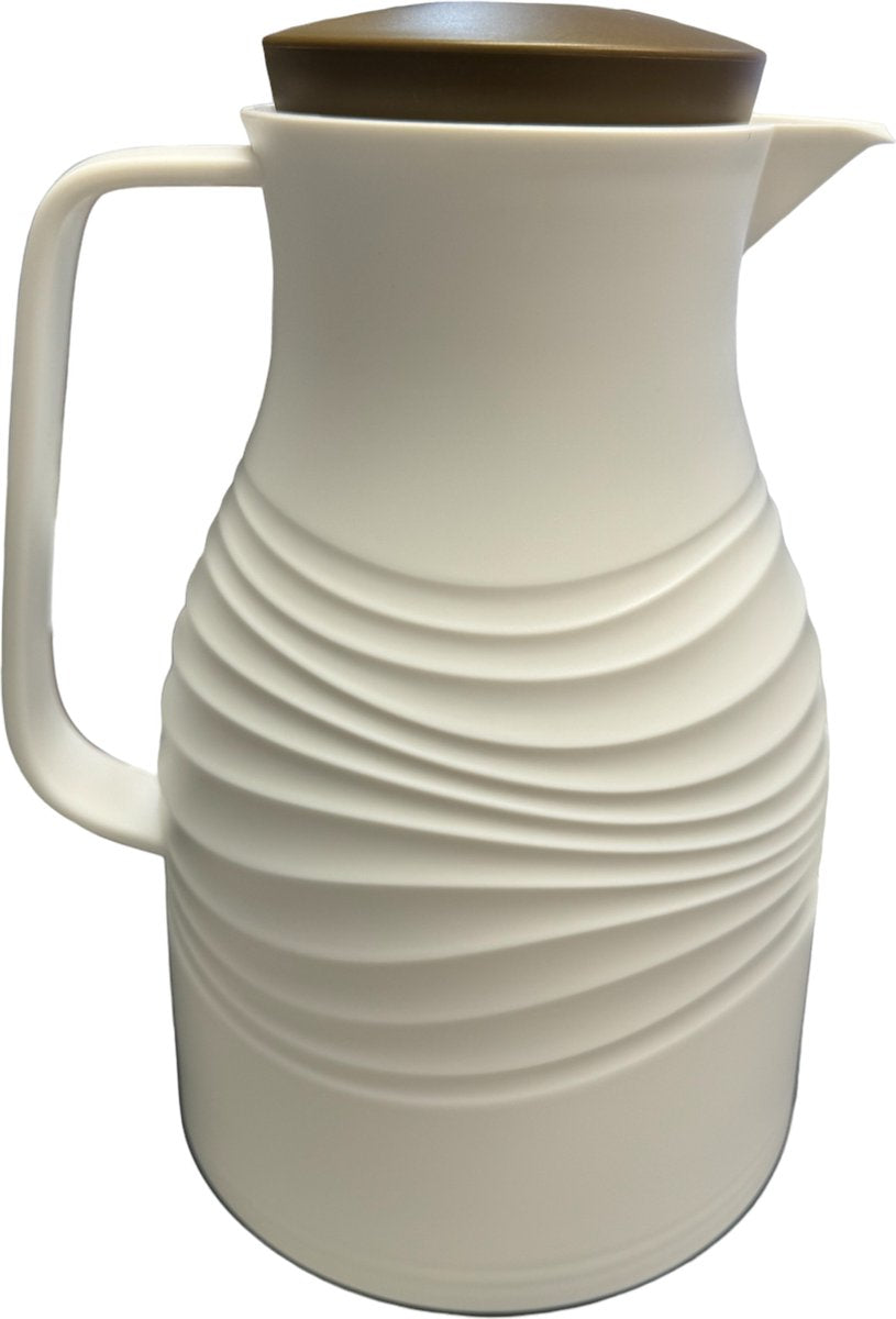 Kadirelli Thermos 1L - White/Brown - Thermos Flask
