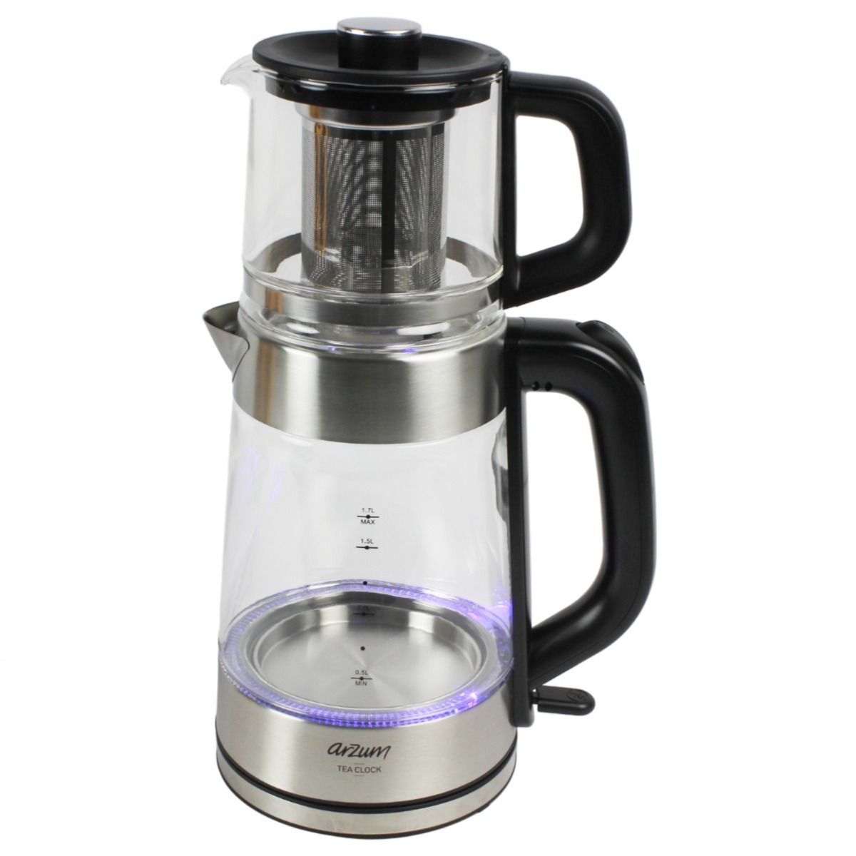 Arzum Tea Clock Elektrische Theepot AR3154-0600 | Glas theepot productafbeelding 2