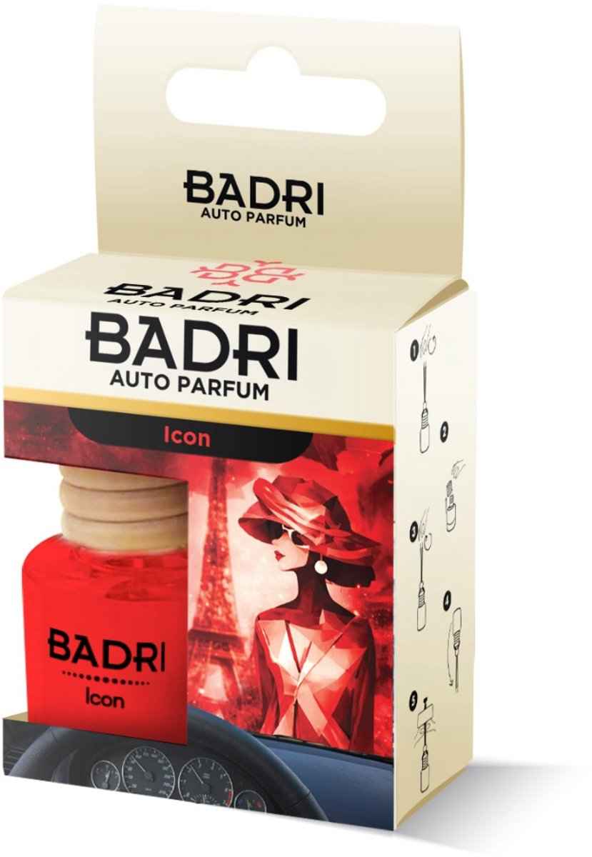 BADRI Auto Parfum Icon - Luxe Auto Luchtverfrisser met Kruidige & Luxe Geur