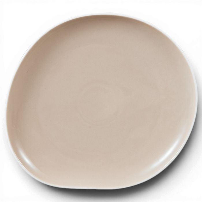 Bricard Barles Stone - Porseleinen Dinner Set - Serviesset - 27-delig - 6-Persoons - Wit/Taupe - Japandi