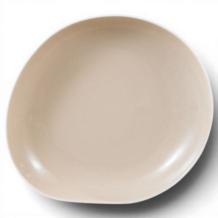 Bricard Barles Stone - Porseleinen Dinner Set - Serviesset - 27-delig - 6-Persoons - Wit/Taupe - Japandi