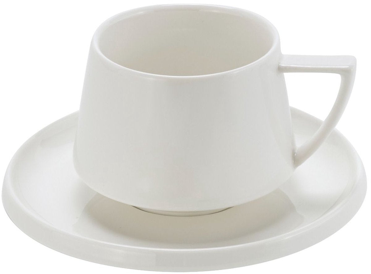 Bricard Bellon Espressoset - 12-teilig Weiß - 125ml - Porzellan - Kaffeetassen
