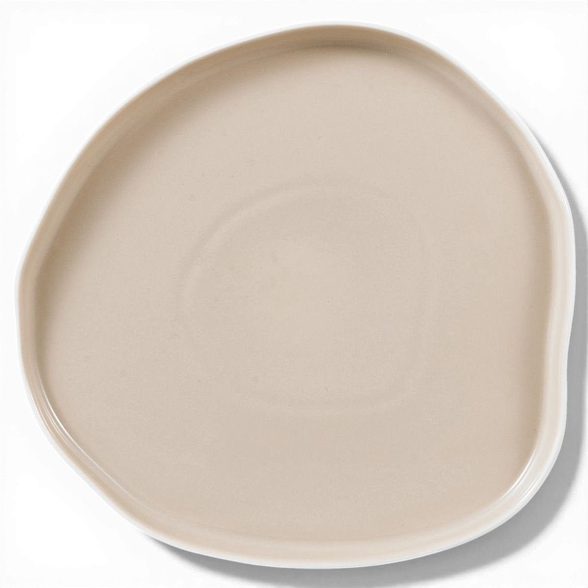 Bricard Bonnes - Porcelain Dinnerware Set - 27-piece - 6-Person - White/Taupe - Japandi
