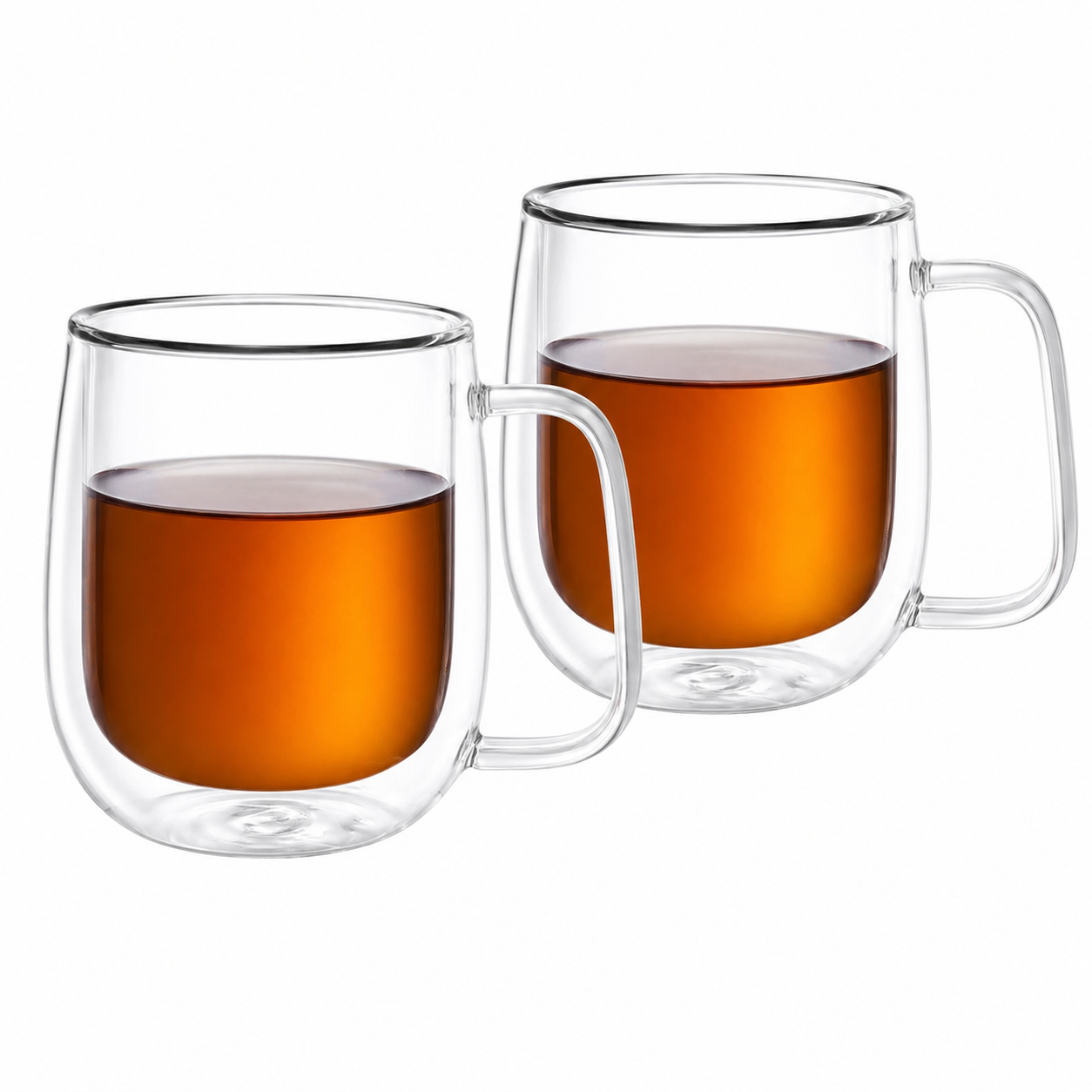Bricard Dubbelwandige Glazen met Oortje - 300ml - Set van 8 - Koffieglas - Theeglas - Koffieglazen - Latte Macchiato Glazen