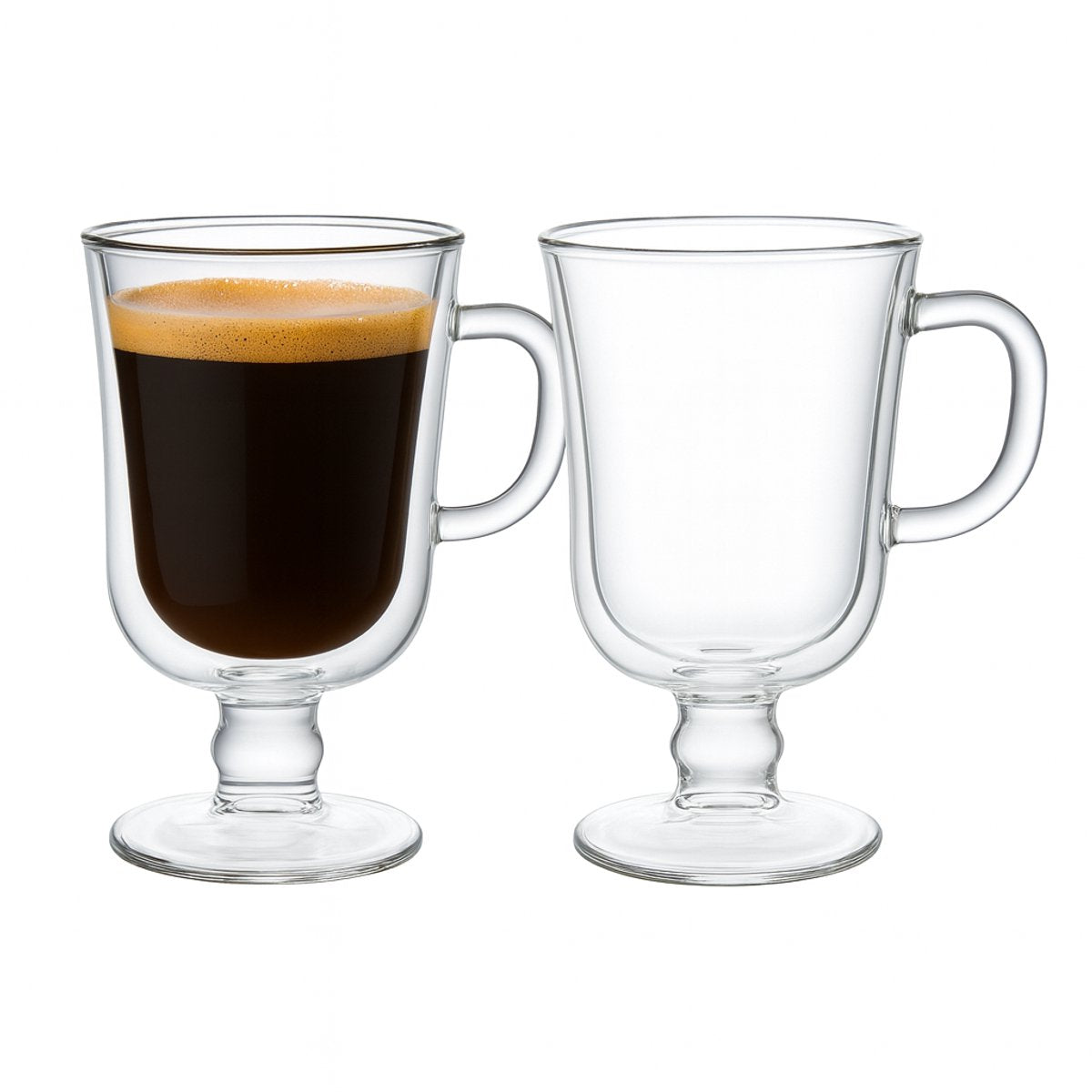 Bricard Dubbelwandige Irish Coffee Glazen - 260ml - 6 Stuks - Koffieglazen - Latte Macchiato Glazen