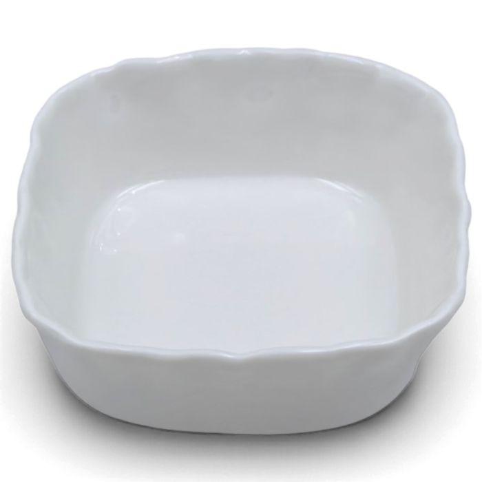 Bricard Barlin - Ontbijtset - 6-delig - 2-Persoons - Koffiekopjes, Kom & Dienblad - Wit - Porselein