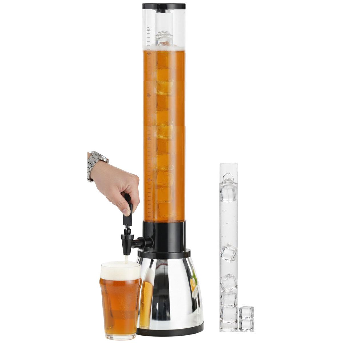 Cheffinger Drankdispenser met IJsblokjesreservoir en Tapkraan limonadedispensers