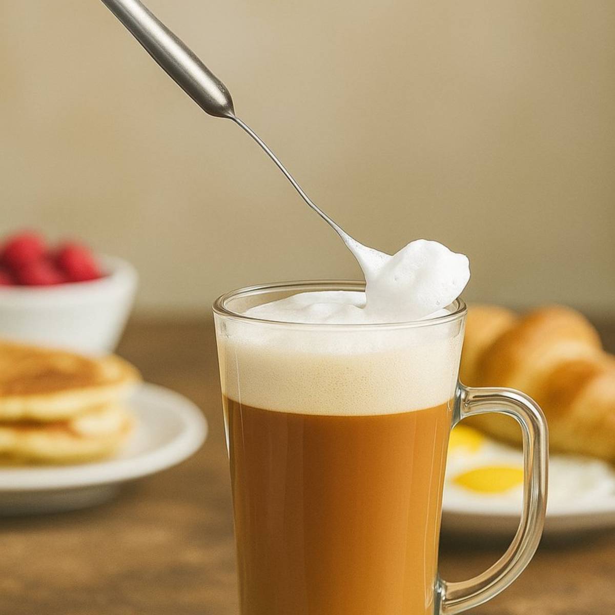 Cheffinger Elektrische Melkopschuimer - Melk Opschuimer - Koffie Mini Mixer - Draadloos op Batterijen - Cappuccino - Matcha - Frappé - Chocolademelk - Shakes - Zilver