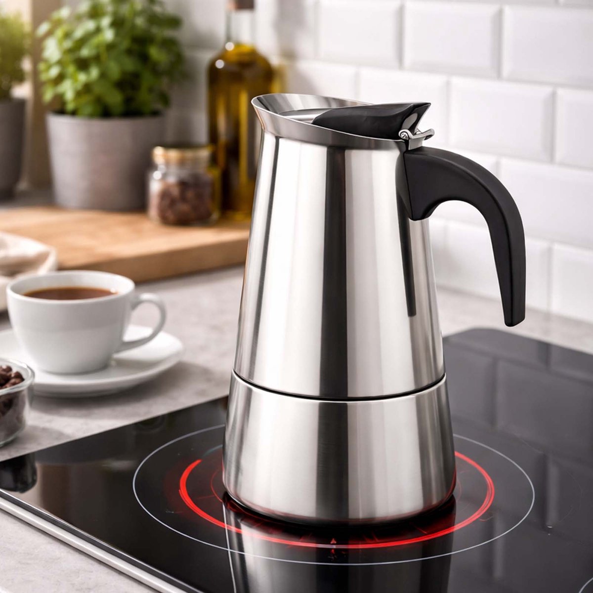 Cheffinger Koffie Percolator koffiemachines productafbeelding 2