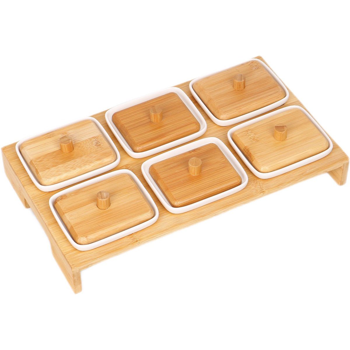 Cheffinger Snackschaal met 6 Bakjes snack- & tappasschalen productafbeelding 2