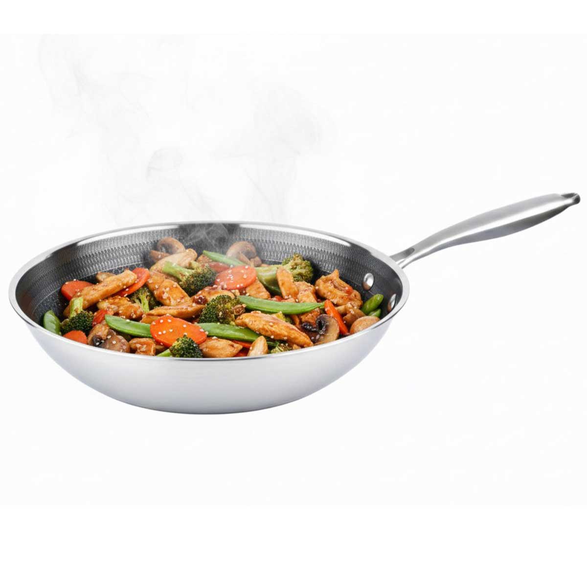 Cheffinger Wokpan met Steel hapjespannen productafbeelding 2