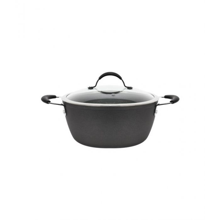 Ferveo Dura Braadpan met Deksel - 28cm - Zwart - Inductie