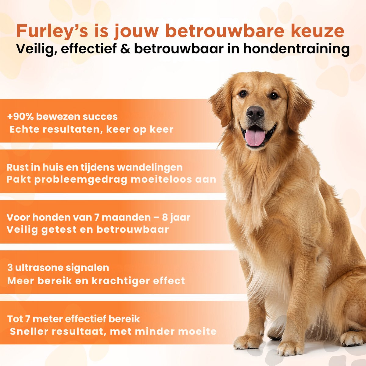 Furley’s Anti Blaf Apparaat - Diervriendelijk Alternatief voor Anti Blafband - 4-in-1 Ultrasoon Hondentrainer - Zonder Schok - Geluid, Ultrasoon & LED - USB-C Oplaadbaar - Voor Kleine & Grote Honden - Bereik 7m
