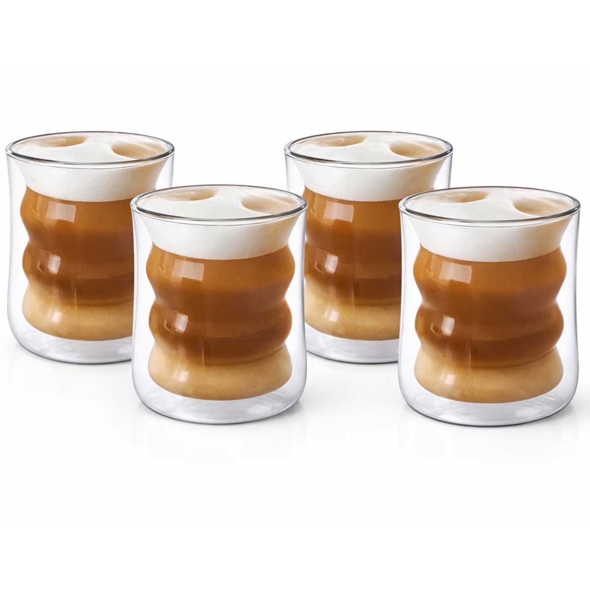Glozini Dubbelwandige Wavy Bubbelglazen glas