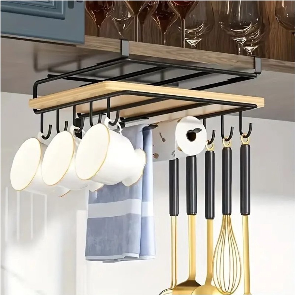 Hauskraft Ophangbeugel met Haken voor Kast keukenorganizers productafbeelding 2