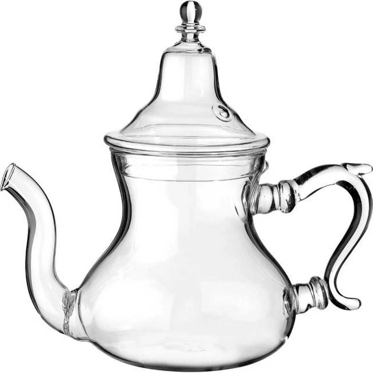 Kadirelli Glazen Theepot met Filter en Theelicht Warmhouder Set theepot productafbeelding 2