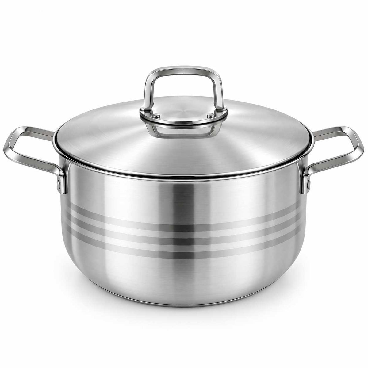 Kadirelli Kookpan met Deksel - 20cm - Zilver - RVS - Inductie