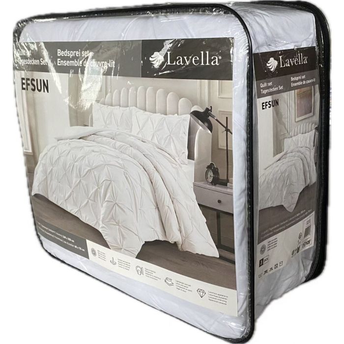 Lavella Efsun Bedsprei Set 3-delig - Wit - 250x240cm