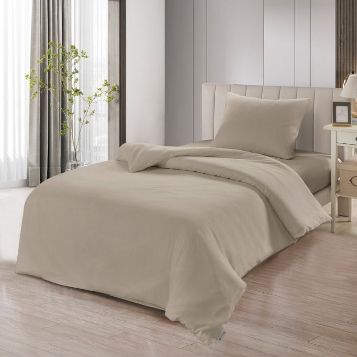 Lavella Sade Dekbedovertrek Set 3-delig - Beige - 140x200cm
