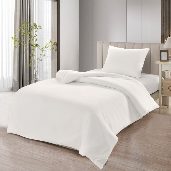 Lavella Sade Dekbedovertrek Set 3-delig - Wit - 140x200cm