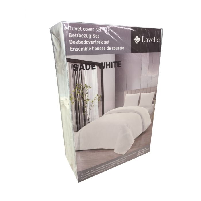 Lavella Sade Dekbedovertrek Set 4-delig - Wit - 200x220cm