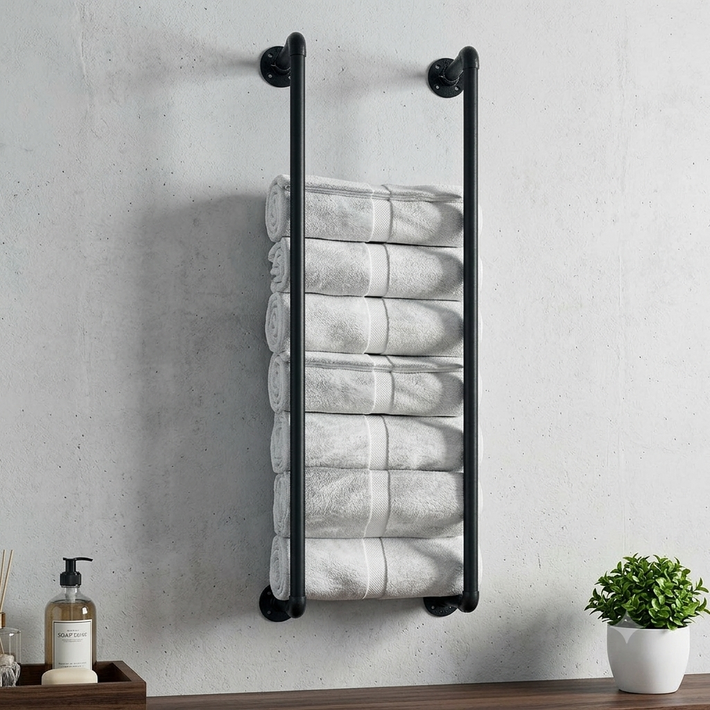 Maclean Handdoekenrek Zwart handdoekrekken productafbeelding 2
