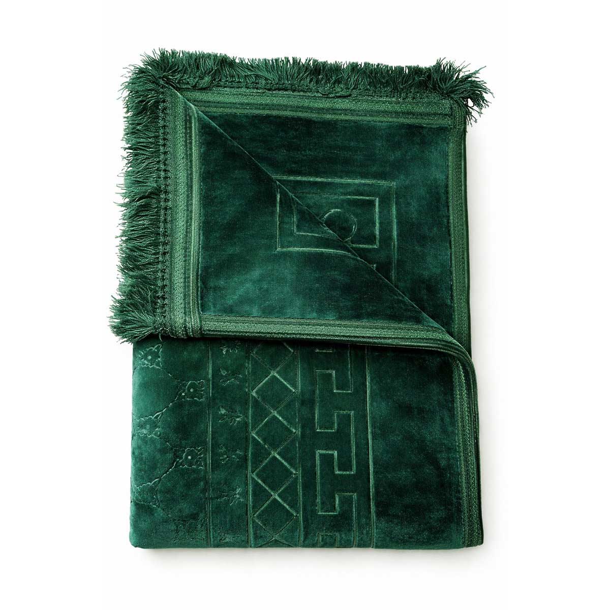 TEKZEN Gebedskleed - Groen - 120x80cm - Fluweel Zachte Islamitische Gebed Kleed - Seccade