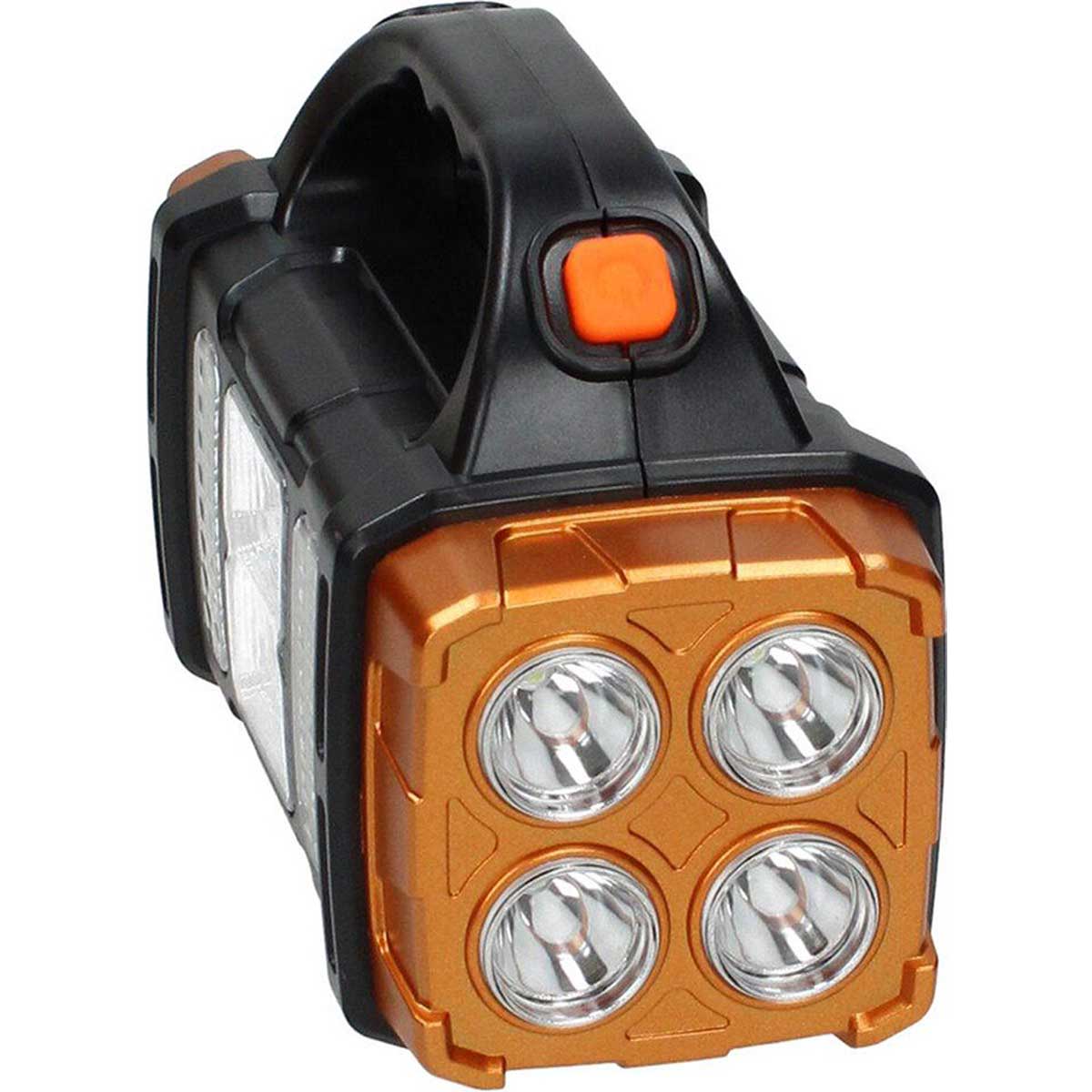 Verk Group Dubbele Schijnwerper – USB & Solar Oplaadbaar – 2x COB LED – Powerbank & Noodlamp zaklampen