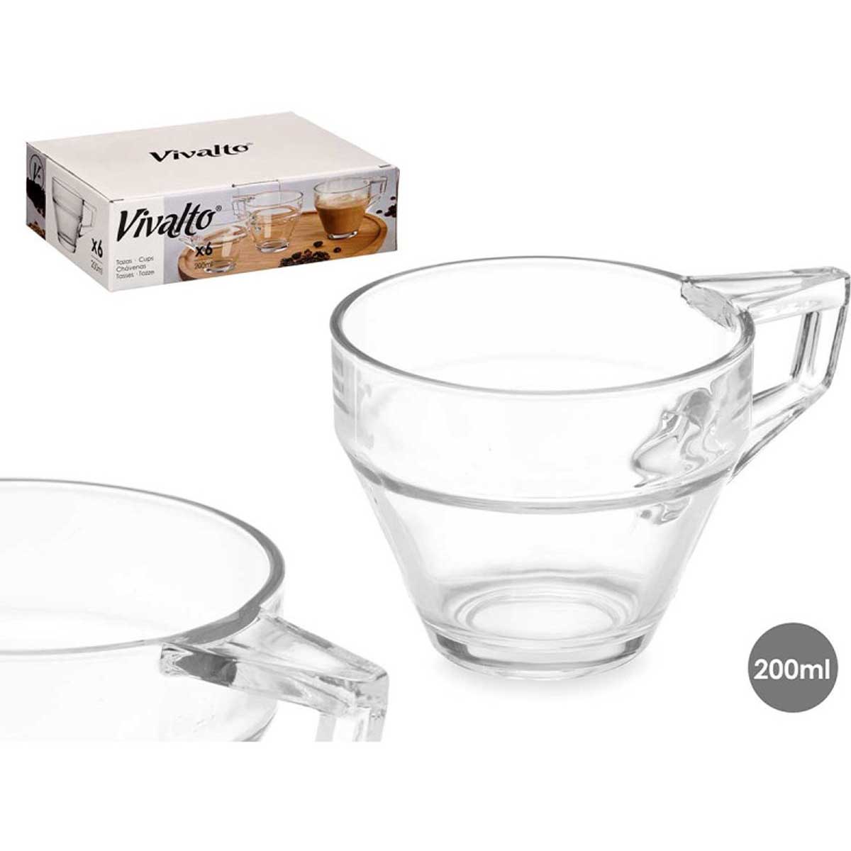 Vivalto Latte Koffieglas met Oor glas