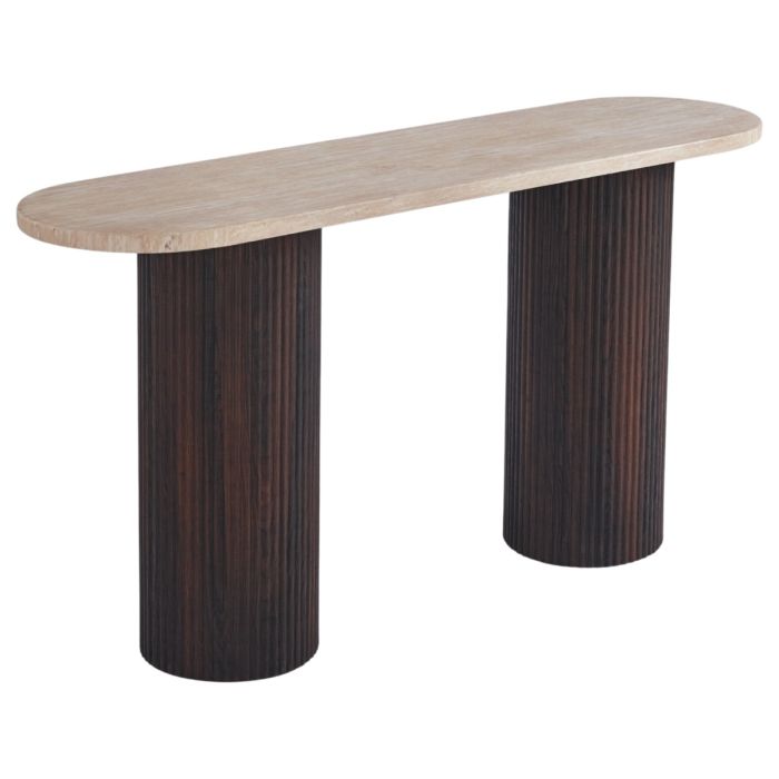 Vivente Paterno Consoletafel - Bruin - 150x40x78 cm - Travertine