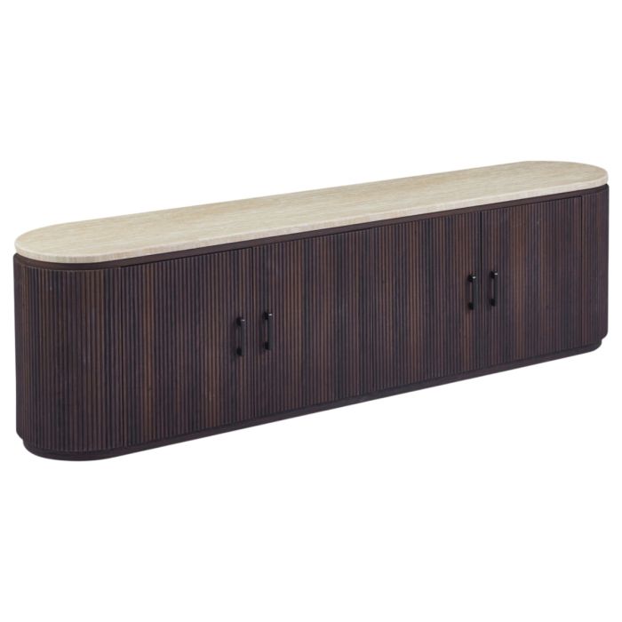 Vivente Paterno TV Meubel - Bruin - 200x40x55 cm - Travertine
