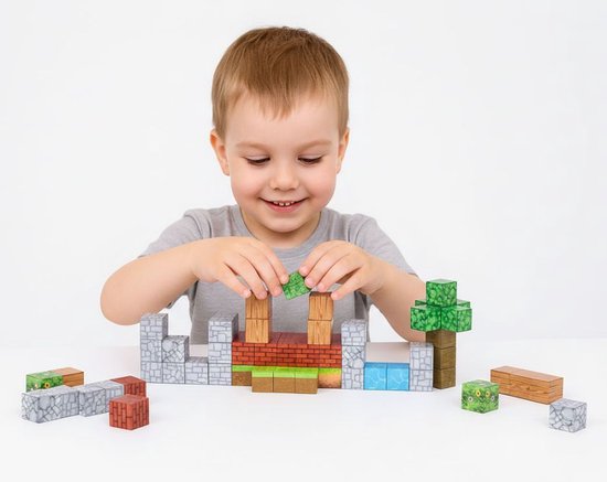 Magnetische Bouwblokken Set - 119 Delig - Magnetische Kubussen - Educatief Constructiespeelgoed voor Kinderen – foto 2