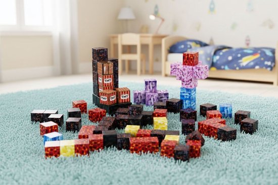 Magnetische Bouwblokken Set - 86 Delig - Magnetische Kubussen - Educatief Constructiespeelgoed voor Kinderen – foto 4