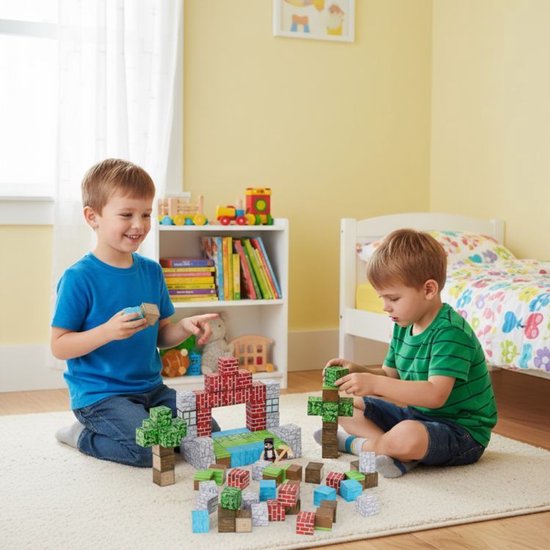 Magnetische Bouwblokken Set - 100 Delig - Magnetische Kubussen - Educatief Constructiespeelgoed voor Kinderen – foto 6