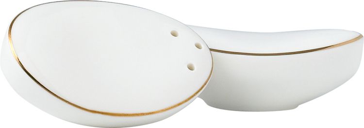 Bricard Rodez - Porzellan-Geschirrset - Dinner-Set - 27-teilig - 6-Personen - Weiß/Gold