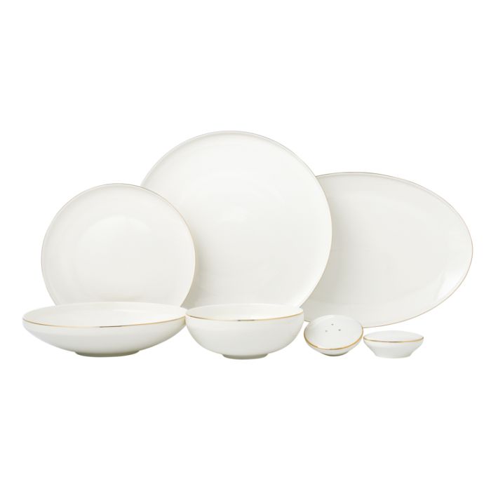 Bricard Canet, Serviesset, Wit/goud, 27-delig, Porselein – hoofdfoto