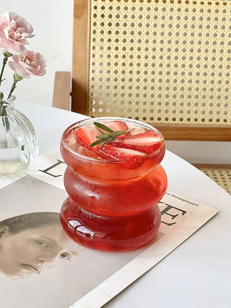 Bricard Marbella, Glazen, Set van 2, 300ml, Curvy Drinkglas, Wavy – aanvullende productfoto 2