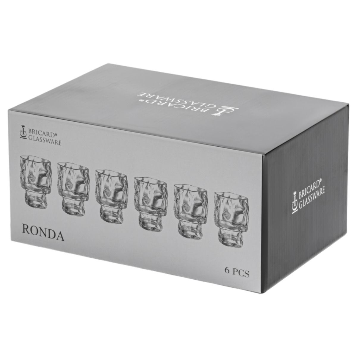 Bricard Ronda, Tumbler Glazen, Set van 6, Drinkglazen, Waterglas – verpakking