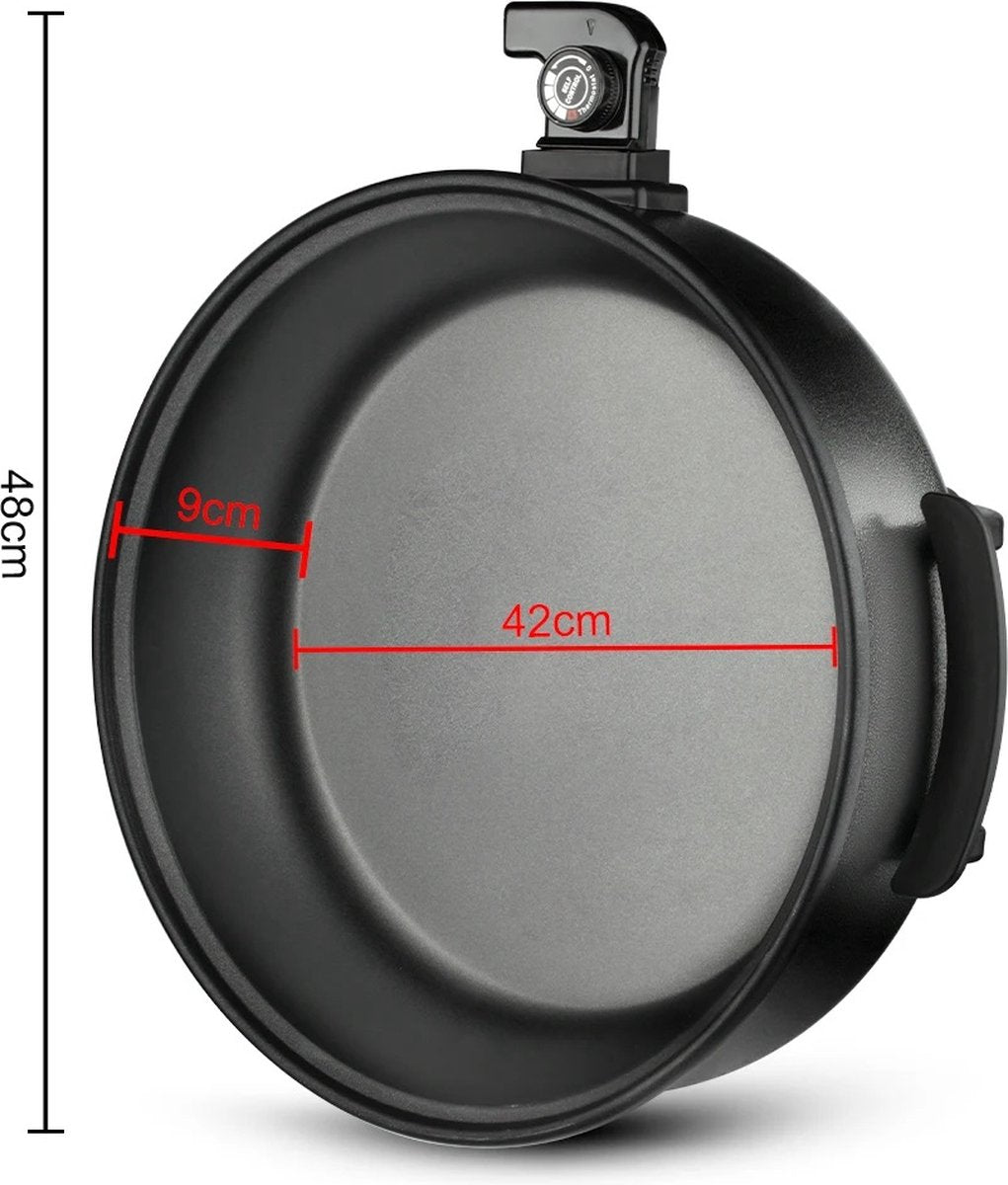 Cheffinger Elektrische Pizza Pan - 42cm - 1500W - TEKZEN
