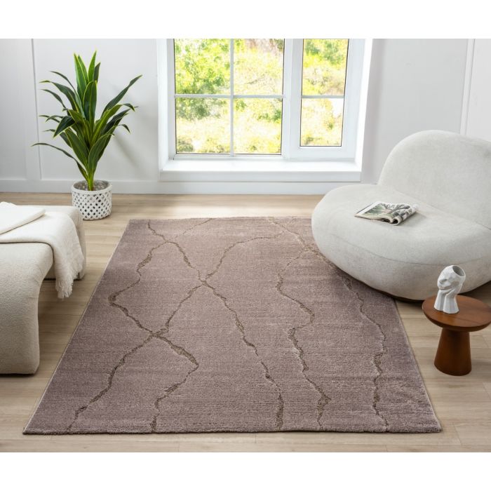 Cinar Carpets Luna D320A - Vloerkleed Taupe - 13 mm