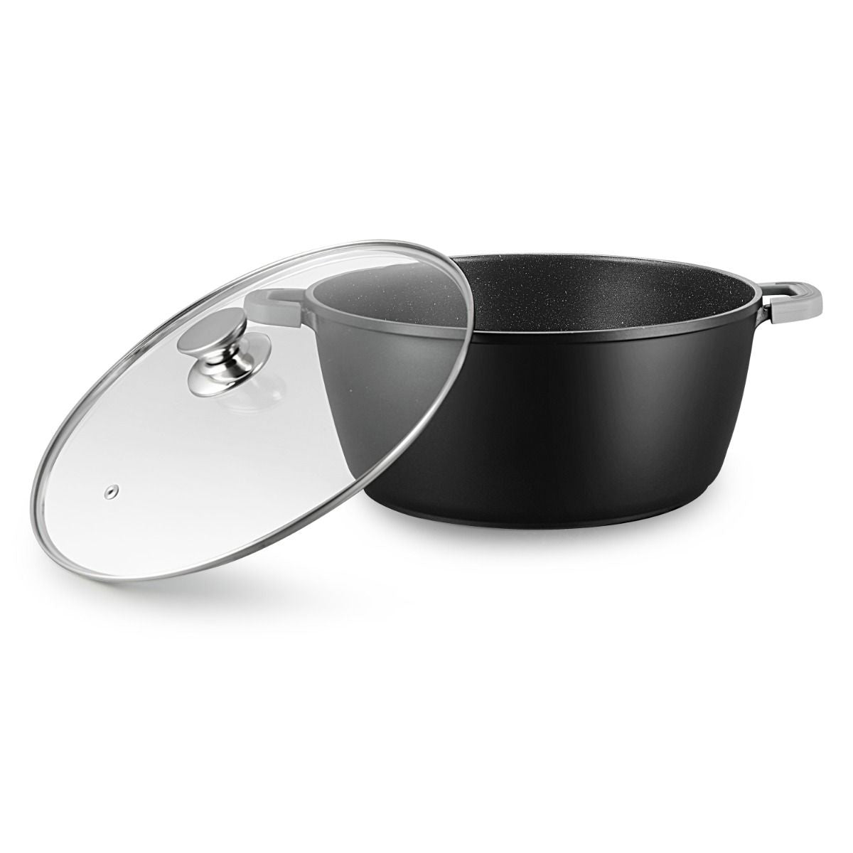 Ferveo Omega Braadpan met Deksel - 28cm - Zwart - Inductie – productafbeelding