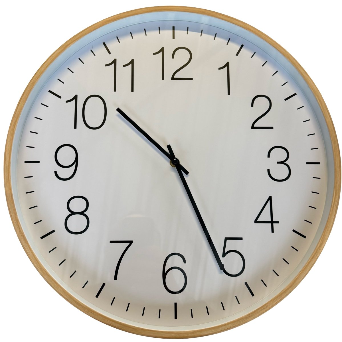 Hauskraft Wandklok - 45cm - Lichtbruin - Decoratieve Klok - TEKZEN