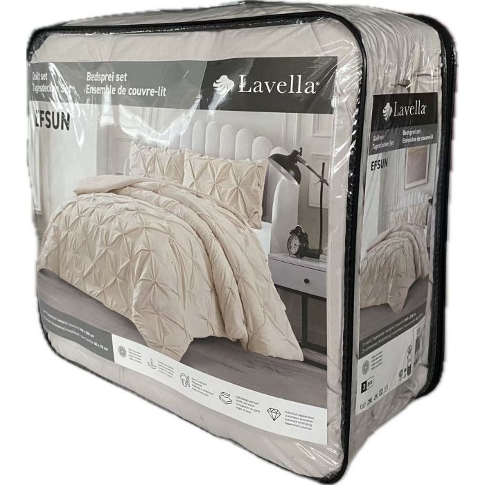 Lavella Efsun Bedsprei Set 3-delig, Beige, 250x240cm – foto 3