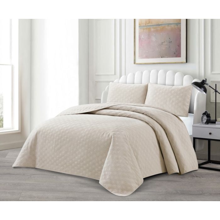 Lavella Havin Bedsprei Set, 3-delig, Beige, 240x250 cm – bedspreiset