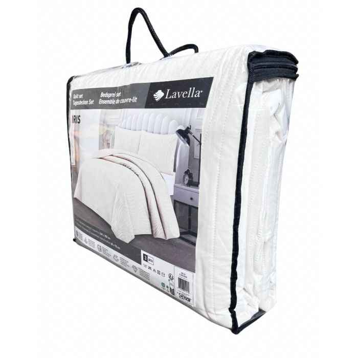 Lavella Iris Bedsprei Set 3-delig, Crème, 250x240cm – foto 3