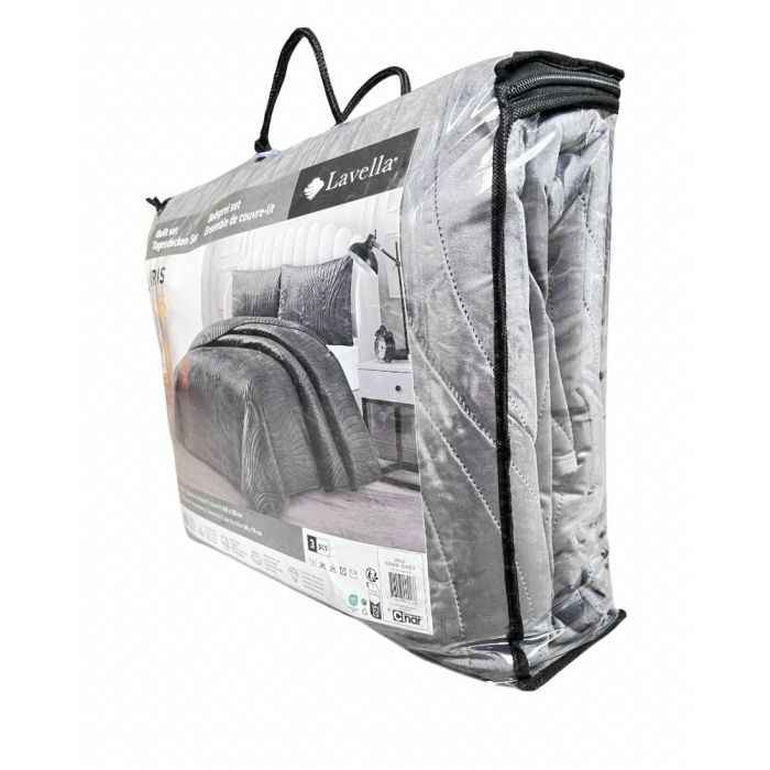 Lavella Iris Bedsprei Set 3-delig, Grijs, 250x240cm – foto 3