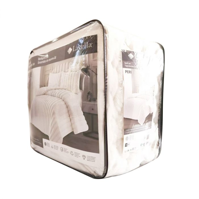 Lavella Peri Bedsprei Set 3-delig, Wit, 250x235cm – foto 3